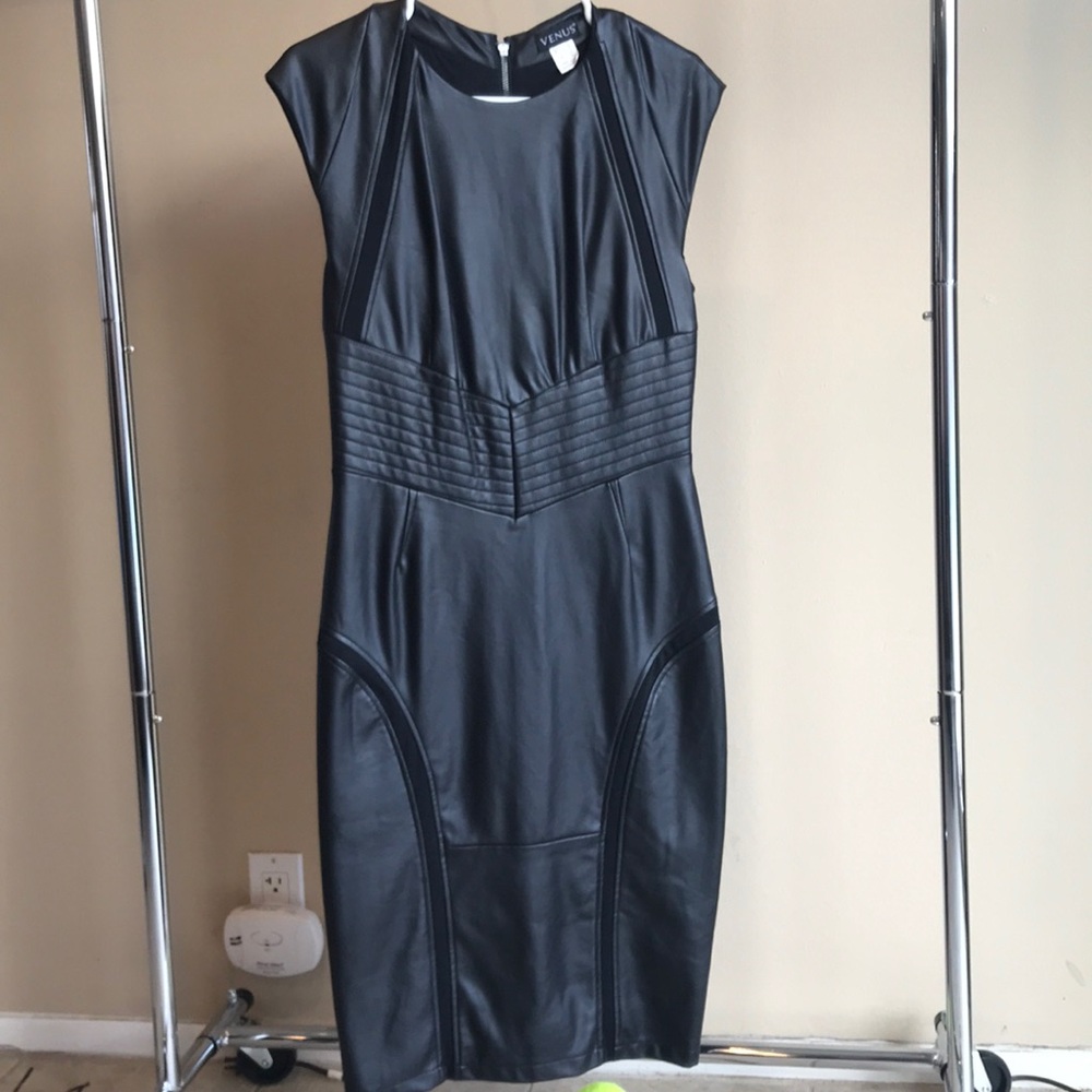 Black Venus leather dress